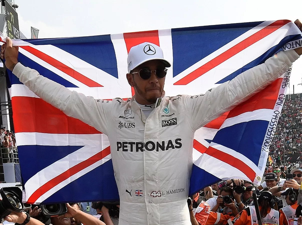 Lewis Hamilton tras ser el más ganador del GP Británico