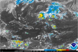 Meteorología prevé chubascos dispersos para este martes