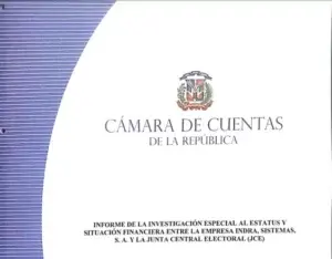 Informe Cámara de Cuentas sobre estatus financiero entre Indra y JCE