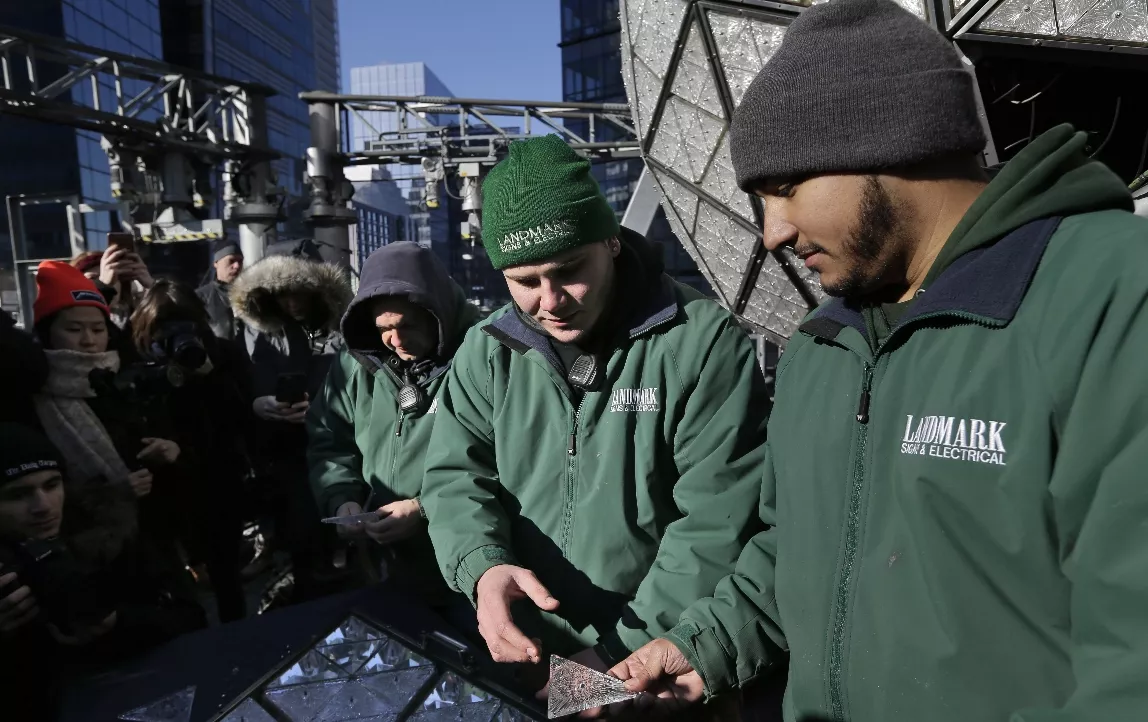 Últimos preparativos en Nueva York para despedir el año en Times Square