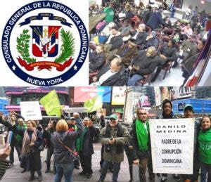 Marcha Verde protesta frente consulado Nueva York e irrumpe labores