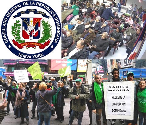 Marcha Verde protesta frente consulado Nueva York e irrumpe labores
