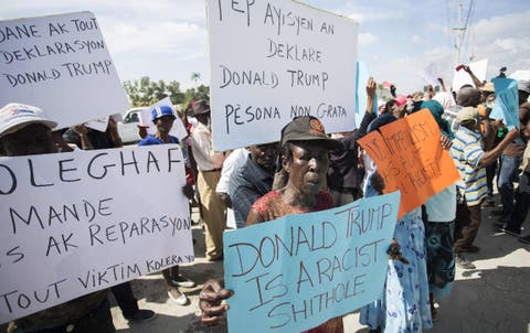 Protestan en Haití contra los comentarios de Trump