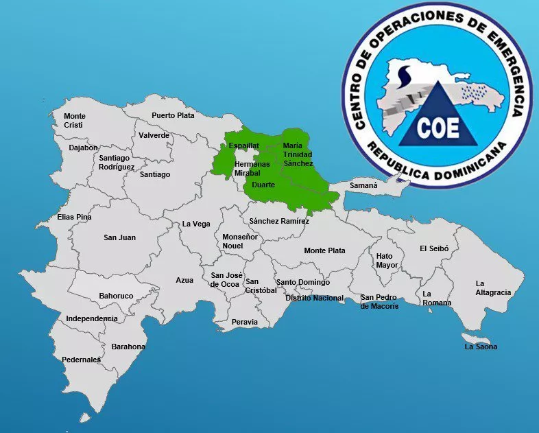 COE mantiene tres provincias en alerta verde; lluvias continuarán por incidencia de vaguada