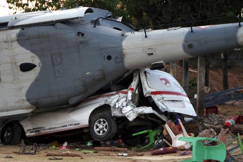 Aumenta a 13 cifra de muertos por desplome de helicóptero en el sur de México