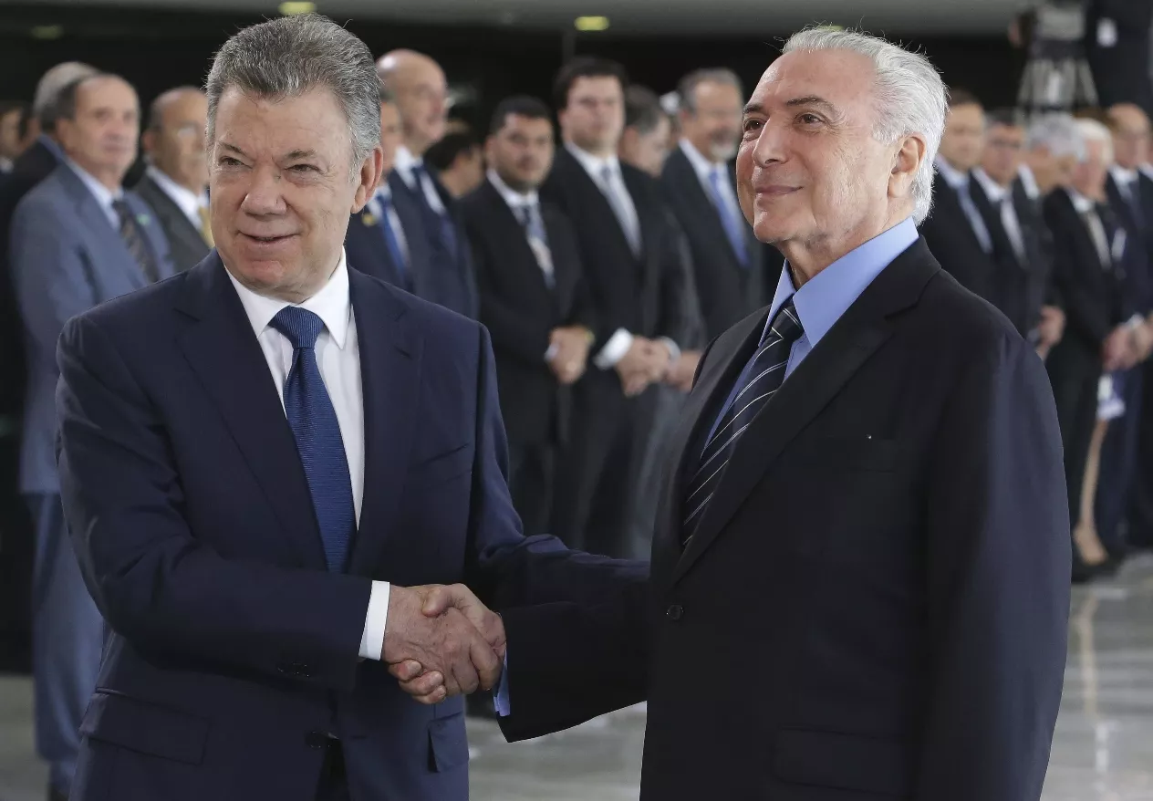 Juan Manuel Santos, Michel Temer