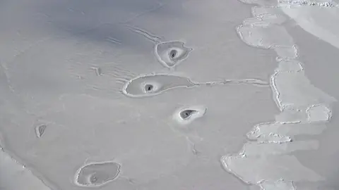 Los misteriosos círculos de hielo en el Ártico que intrigan a la NASA