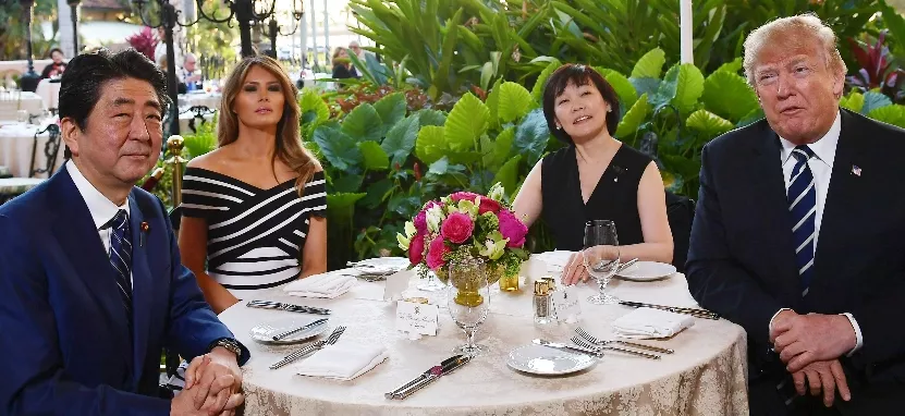 Trump hosts Japanese PM Abe at his Florida resort