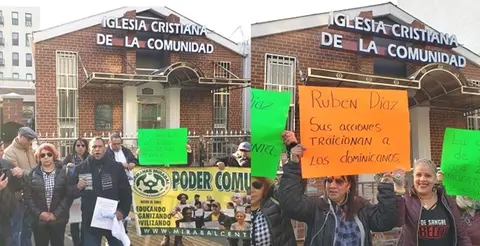 Piquetean iglesia del reverendo Díaz en El Bronx por llevar a Ramfis Trujillo 