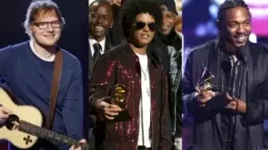 Kendrick Lamar, Ed Sheeran y Bruno Mars, favoritos en los premios Billboard