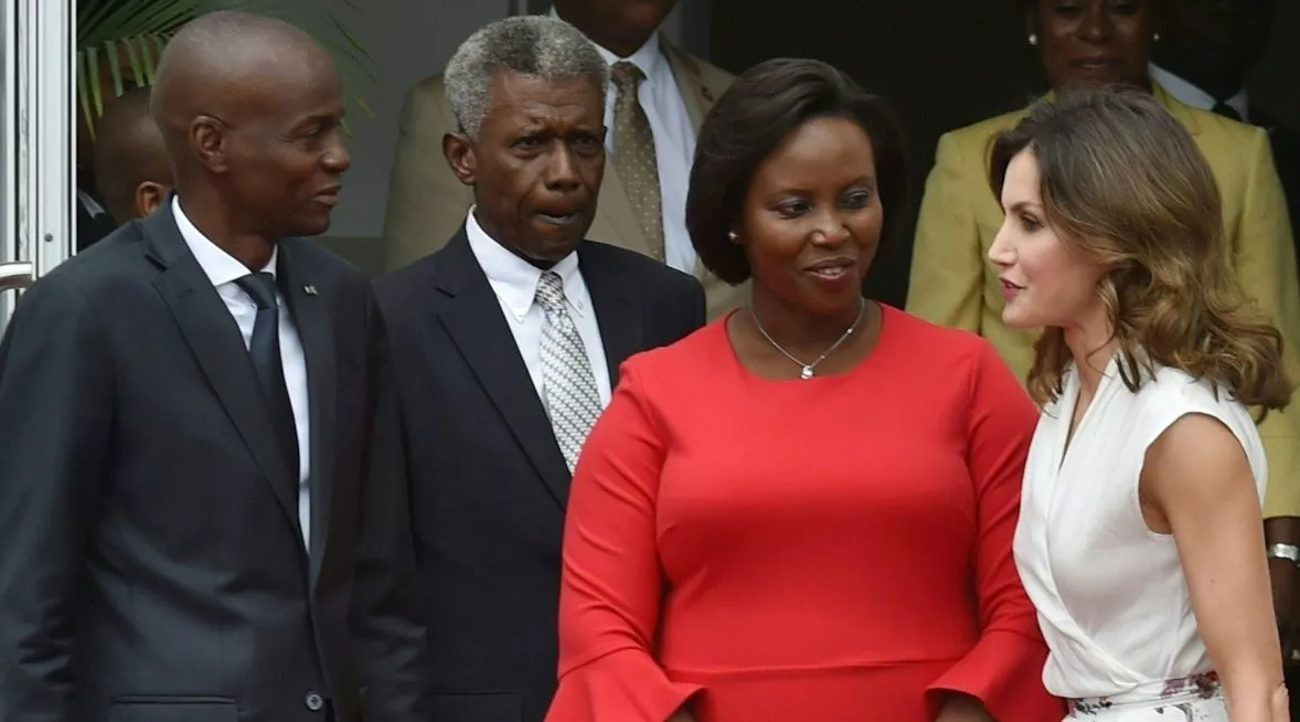 El presidente de Haití recibe a la reina Letizia