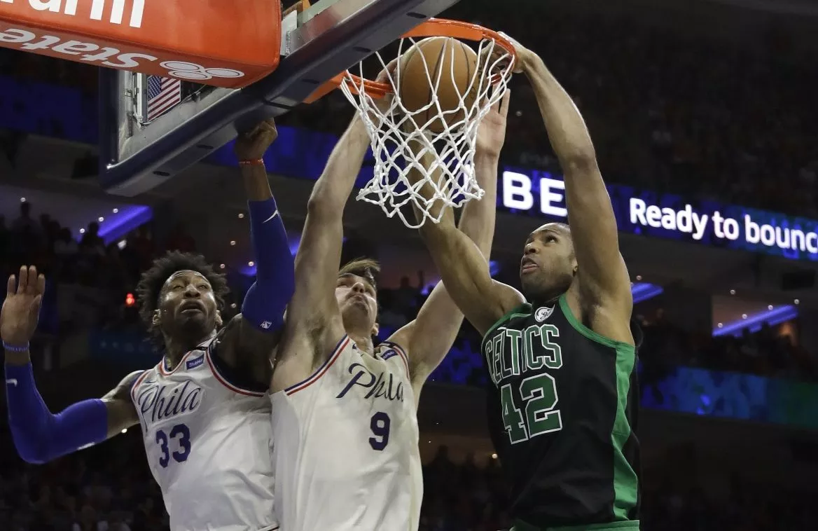 Al Horford, Ersan Ilyasova, Robert Covington, Dario Saric