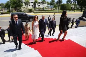 La reina Letizia visita al presidente Danilo Medina en Palacio Nacional