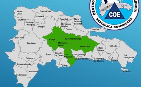 COE declara alerta verde para cinco provincias