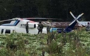 Cae helicóptero en que viajaba ministro de Medio Ambiente; ocupantes salen ilesos