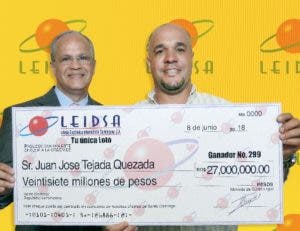 Juan Tejada es  el nuevo ganador de la Loto