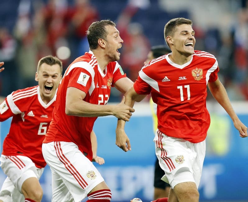 Rusia le aplica una derrota 3-1 al equipo de  Egipto en el Mundial
