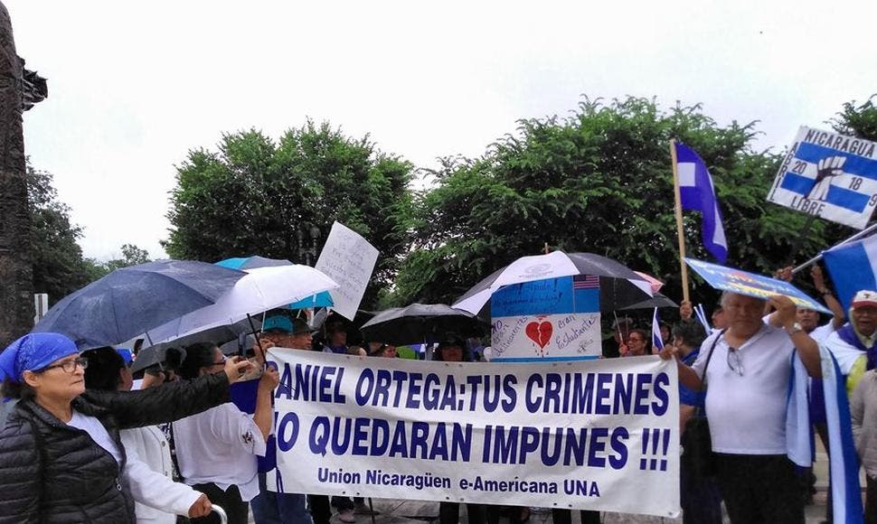Nicaragüenses piden a la OEA que condene la “dictadura genocida” de Daniel Ortega