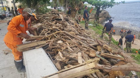 Lluvias también arrastraron toneladas de madera al Malecón