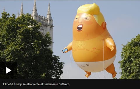 Bebé Trump: el muñeco inflable gigante que hace que el presidente de EE.UU. no se sienta bienvenido en Londres