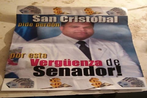 Lanzan volantes en San Cristóbal contra senador Tommy Galán por su implicación en Odebrecht