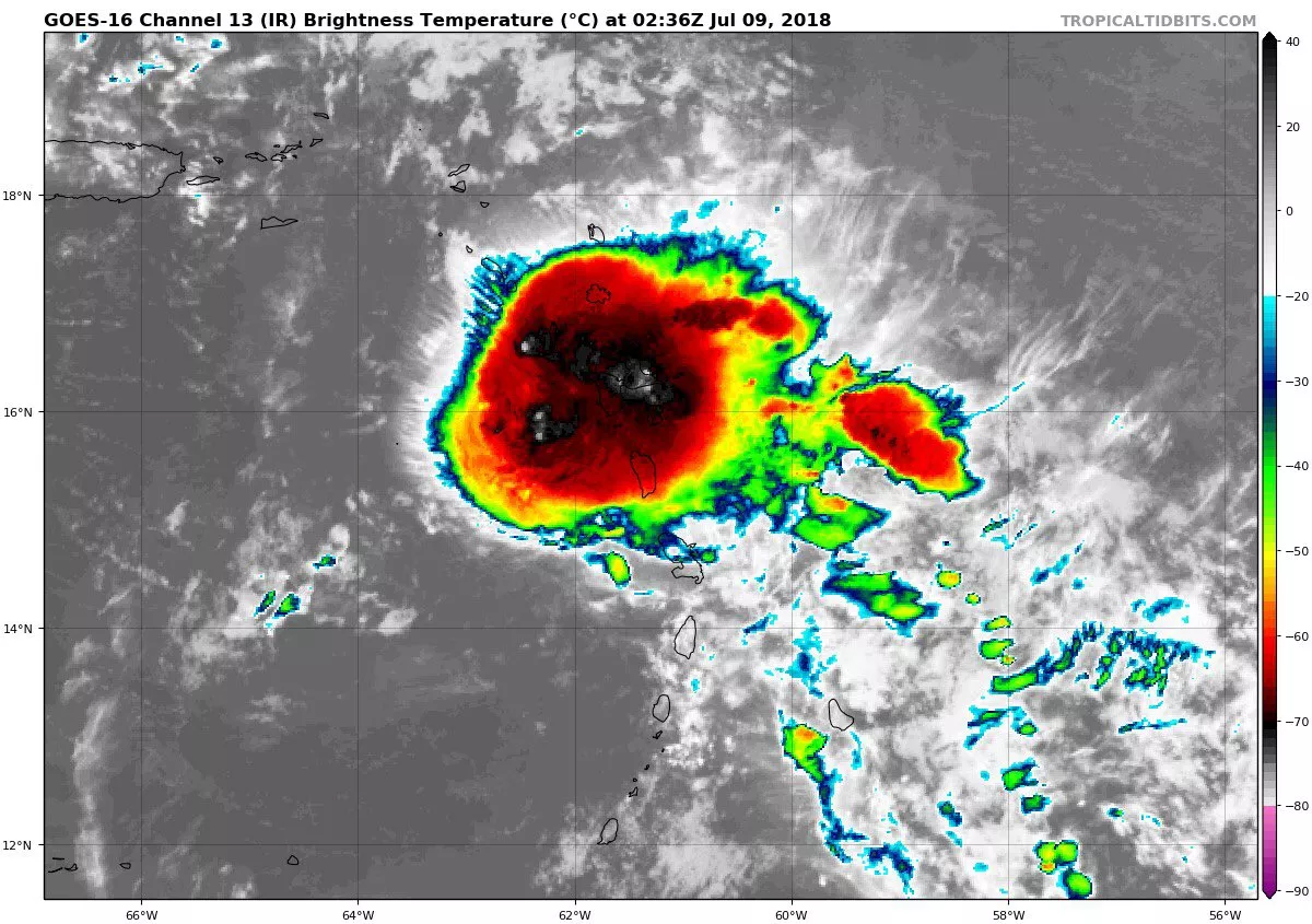 Campo nuboso de Beryl estará incidiendo sobre el país a partir de esta tarde, según Meteorología