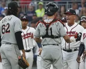 Ureña es suspendido por pelotazo Acuña Jr.