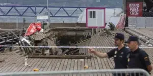 Colapso de paseo marítimo deja 313 heridos en Vigo, España