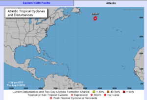 La tormenta Debby avanzar veloz por aguas frías del Atlántico Norte