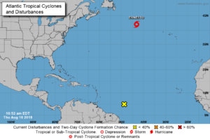 La tormenta subtropical Ernesto se convertirá en postropical el viernes