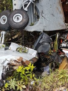 En estas condiciones quedó la aeronave accidentada. 