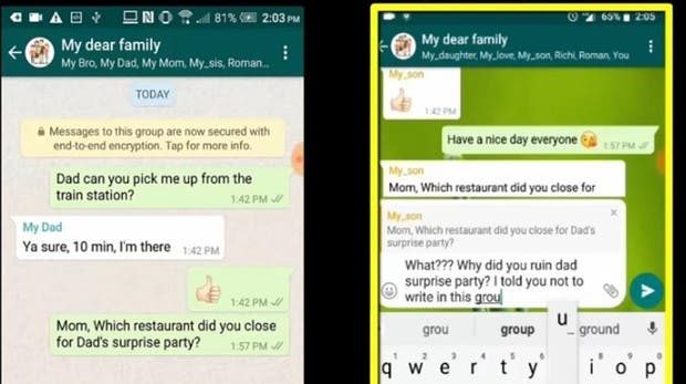 Un fallo en WhatsApp permite manipular tus mensajes en los grupos para que reveles secretos