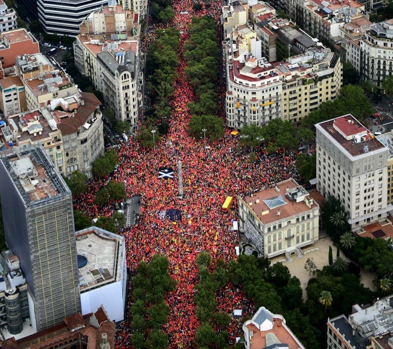 Separatistas piden una Cataluña libre