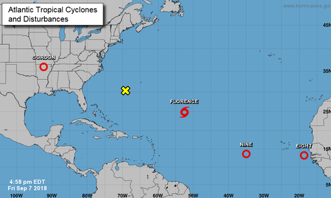 La tormenta tropical Florence puede convertirse de nuevo en huracán el sábado