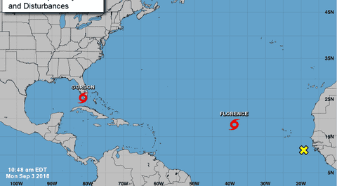 Fuertes lluvias y vientos sobre la Florida por tormenta tropical Gordon