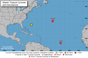 La tormenta Kirk se desvanece mientras Leslie no representa peligro