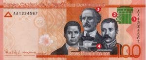 Banco Central emite nuevo billete RD$100