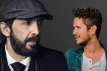 Juan Luis y Vicente García graban juntos un merengue