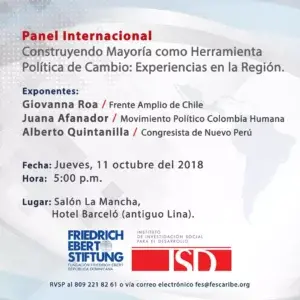 Celebrarán Panel Internacional sobre experiencias en América Latina en la construcción de mayoría política desde la ciudadanía