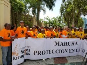 Envejecientes marchan en reclamo de anteproyecto de ley sobre manutención para padres y madres