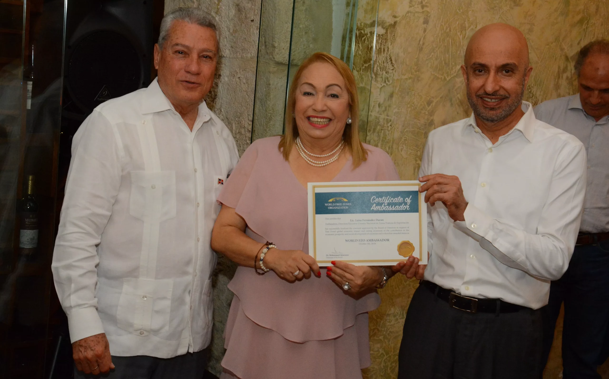 Organización Mundial de Zonas Francas reconoce a Luisa Fernández como “Embajadora Global”