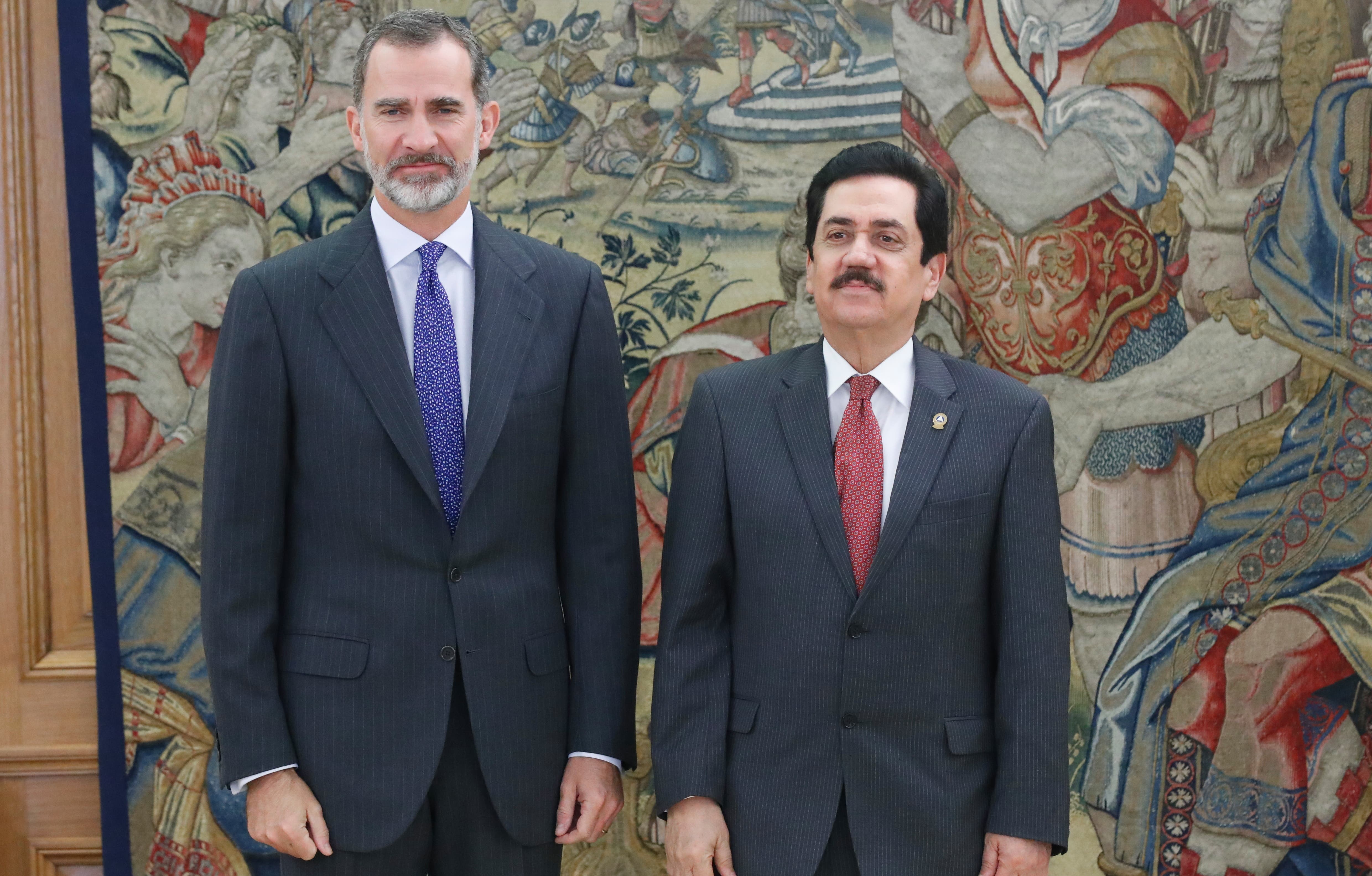 El rey de España se reúne con el presidente del Parlamento Centroamericano