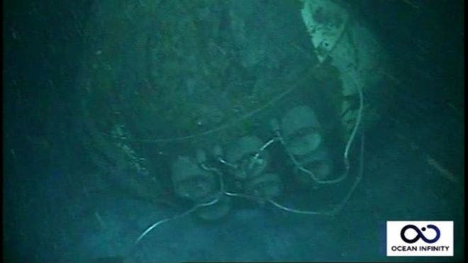 ARA San Juan: las primeras imágenes del submarino a 907 metros de profundidad