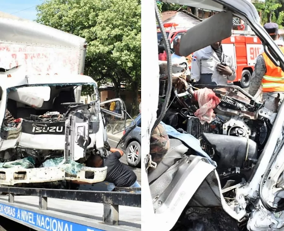 Choque de camiones deja dos heridos en carretera turística de Luperón