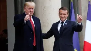 Trump y Macron buscan rebajar tensiones en centenario del Armisticio