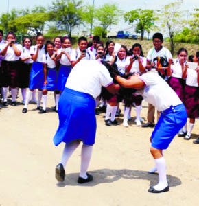 Las riñas entre estudiantes son comunes en las escuelas.