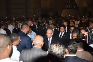 Danilo Medina llega a la Basílica de Higüey para participar en misa por el Día de la Virgen de La Altagracia