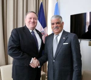 Canciller Miguel Vargas se reúne con el secretario de Estado de EE. UU., Mike Pompeo