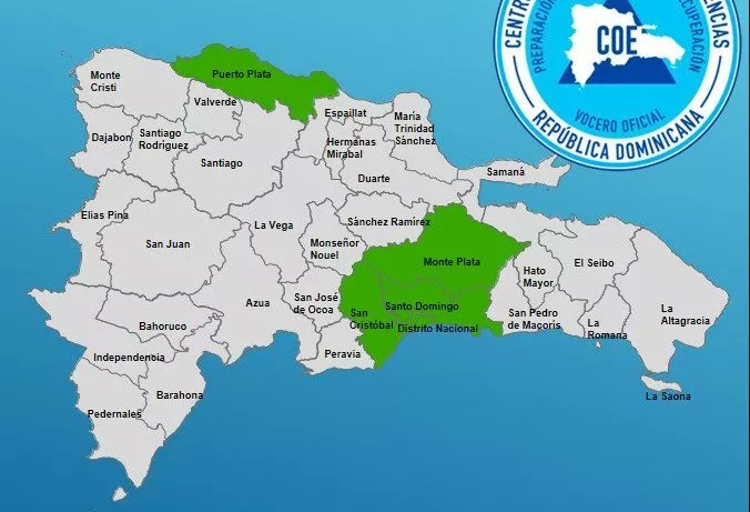 Coe declara alerta verde para cuatro provincias por vaguada