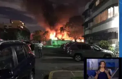 Incendio afecta taller de ebanistería del Hotel Embajador